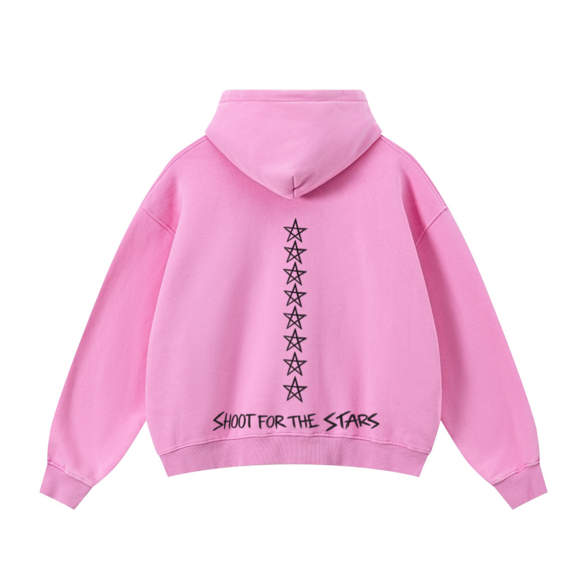 400GSM Unisex Vintage-Wash Boxy-Fit Zip-Up Hoodie Vintage Peach Pink