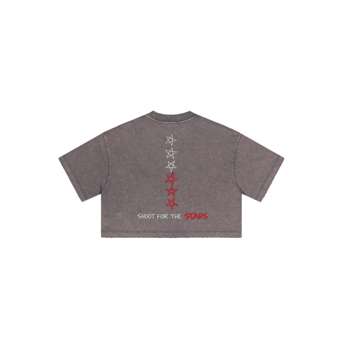 230GSM Women’s Cool-Touch Cropped High-Street Color Retro Snow-Wash T-shirt Raspberry Purple