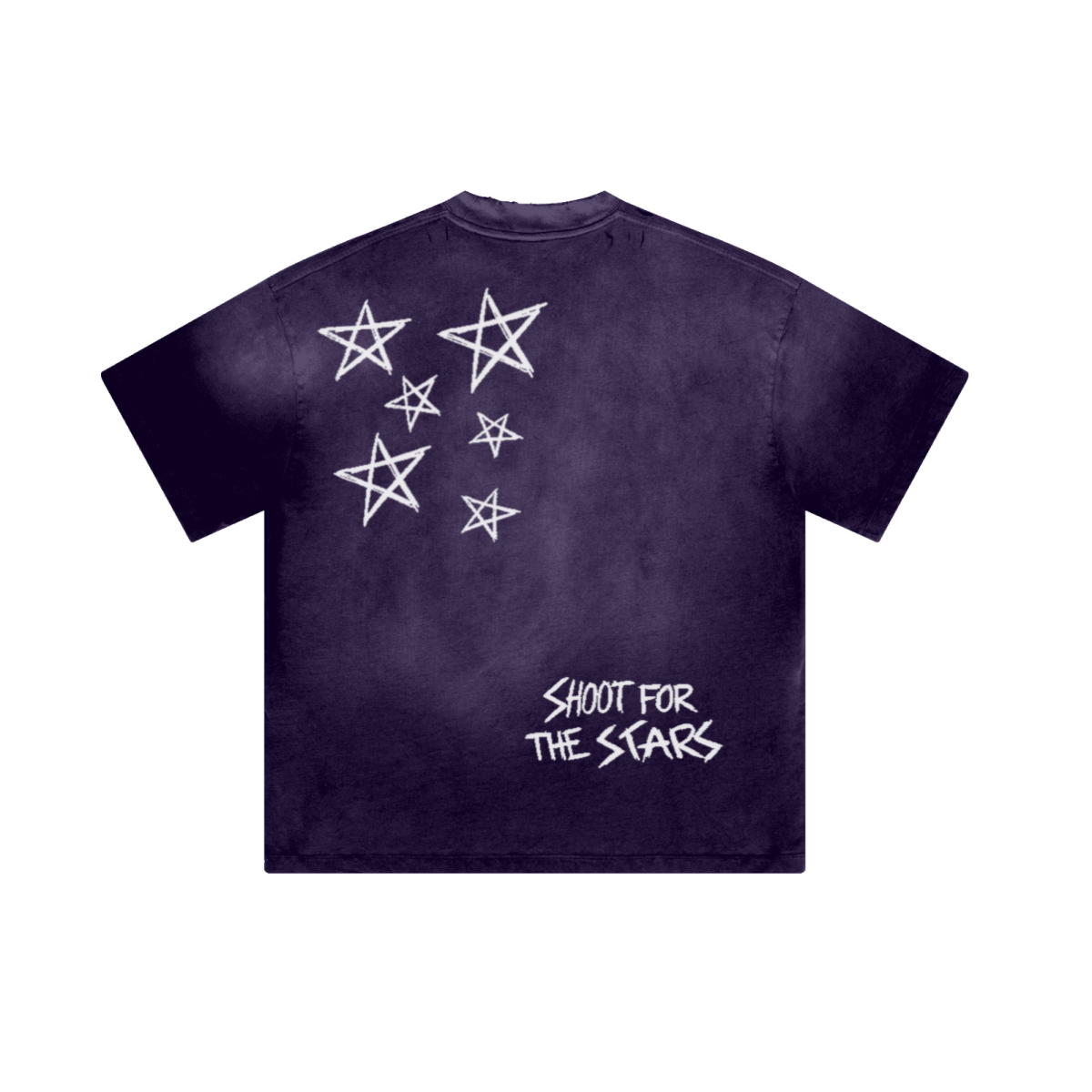 250GSM Men's Boxy Tie-Dyed T-Shirt  Purple