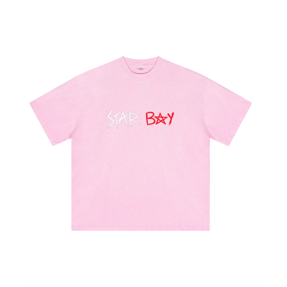 250GSM Men's Boxy Tie-Dyed T-Shirt Pink