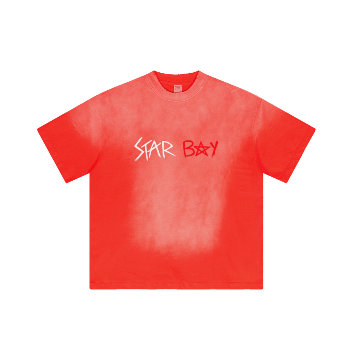 250GSM Men's Boxy Tie-Dyed T-Shirt Red